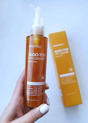Гель для глубокого очищения кожи экстрактом лимона с эффектом детокса 
medi-peel algo-tox vita cleanser vegan lemon