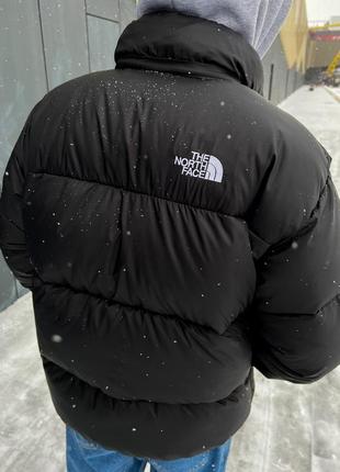 Зимовий пуховик the north face чорний куртка тнф