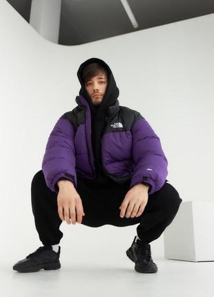 Зимовий пуховик the north face фіолетовий куртка тнф4 фото