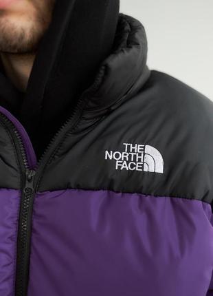 Зимовий пуховик the north face фіолетовий куртка тнф7 фото
