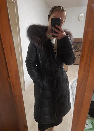 Пальто, жіноча шкіряна куртка