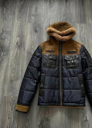 Pme legendusa jacket оригинал,человечья,натуральная кожаная овчина, куртка-дублянка10 фото