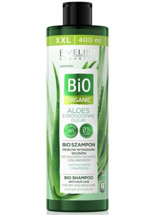 Шампунь проти випадання волоссяeveline cosmetics bio organic aloe