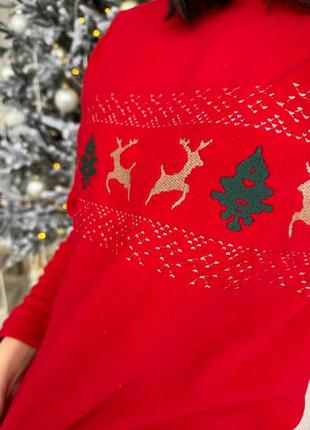 Зимова жіноча піжама новорічна різдв'яна фліс+махра7 фото