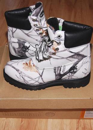 Нові, оригінал зимові камуфляжні черевики timberland - white out camo premium boots9 фото