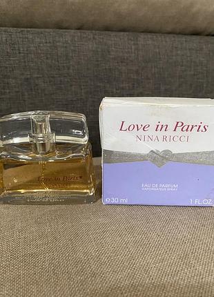 Nina ricci love in paris парфюмированная вода 30 мл, оригинал