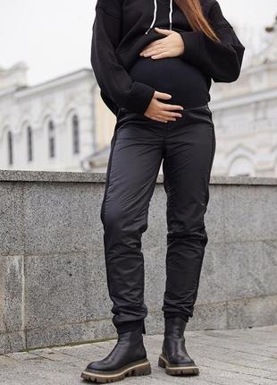 👑vip👑 брюки для беременных теплые брюки для беременных спортивные штаны на флисе1 фото