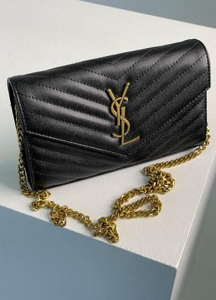 Неперевершена класична сумочка бренд yves saint laurent шкіра6 фото