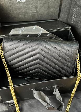 Неперевершена класична сумочка бренд yves saint laurent шкіра8 фото