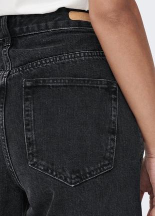 Жіночі чорні джинси, смоли, регуляри, прямі, труби від данського бренду only4 фото
