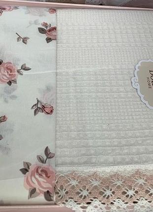 Летний набор постельного белья с льняным покрывалом2 фото