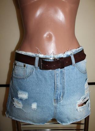 Стильные джинсовые шорты nasty gal, р. uk 12 eur 40