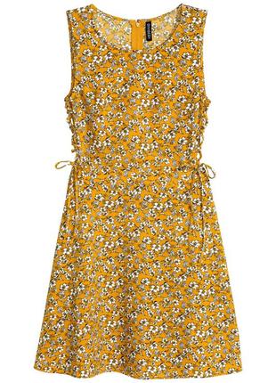 Сукня в квітковий принт / платье в цветочный принт со шнуровкой2 фото
