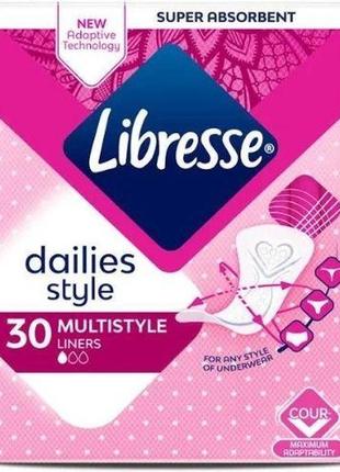 Щоденні прокладки libresse daily fresh plus multistyle 30 шт