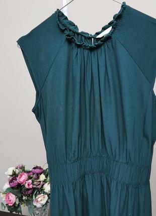Сукня з віскози / повсякденне плаття / 100% віскоза / смарагдове плаття6 фото