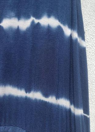 Длинное трикотажное синее платье в полоску south англия на высокий рост8 фото