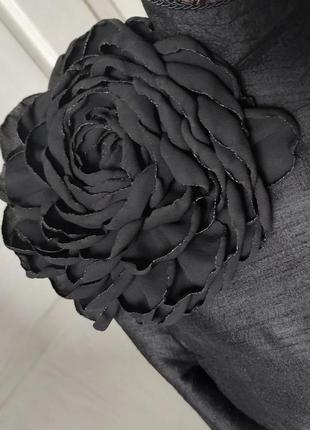 Черная роза брошь д22см4 фото