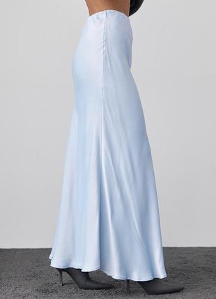 Шелковая сатиновая юбка длины макси5 фото