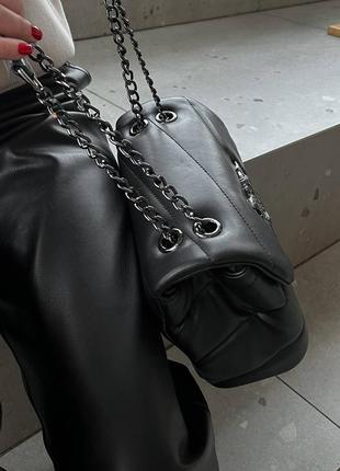 Сумка pinko puff black logo bag9 фото