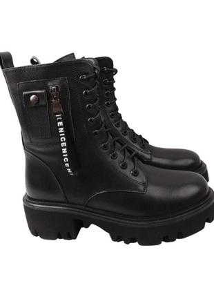 Ботинки женские farinni черные натуральная кожа, 37