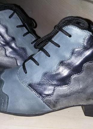 Кожаные утепленные ботинки бренда remonte размер 40 (26 см)6 фото