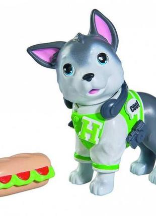 Колекційний набір собачка хаски splash   друг chi chi love simba з делікатесом, одягом та аксесуарам