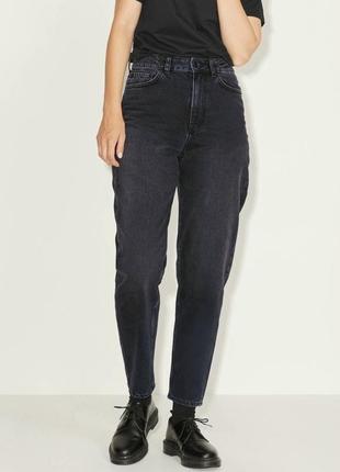 Джинсы момы, плотный джинс в черно-сером цвете от датского бренда jjxx