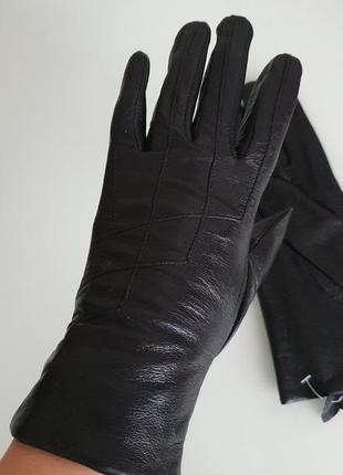 Шкіряні рукавички, fashion р.75 фото
