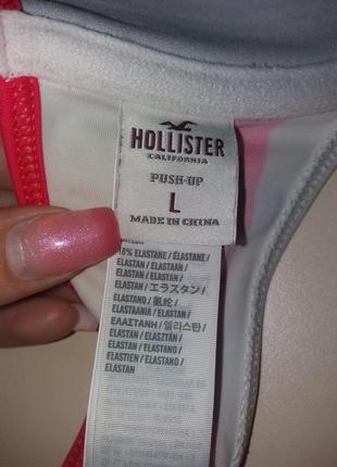 Верх купальника в полоску hollister р. 10-12(м-l)+- чашка b/c8 фото