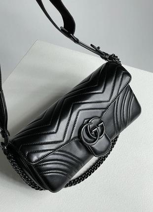 Черная классическая сумочка от бренда gucci4 фото