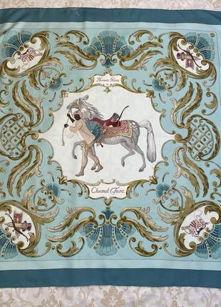 Платок hermes paris cheval turc by christiana vauzelles, оригинал, франция2 фото