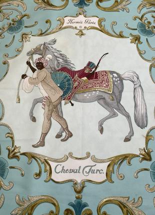 Платок hermes paris cheval turc by christiana vauzelles, оригинал, франция3 фото