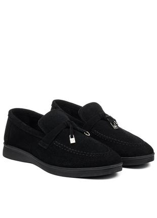 Туфли женские черные замшевые 1087тz
