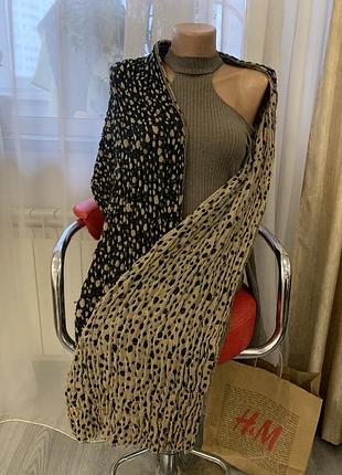 Шарф палантин леопардовый теплый4 фото