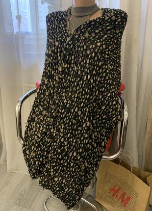 Шарф палантин леопардовый теплый2 фото