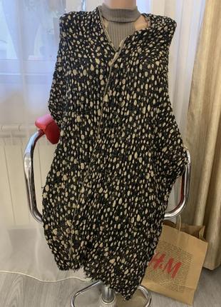 Шарф палантин леопардовый теплый