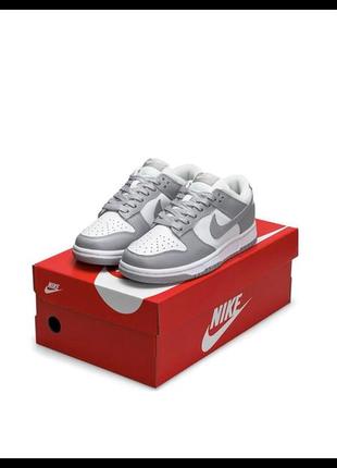 Nike sb dunk low prm all white grey