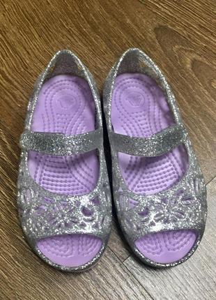 Crocs isabella glitter flats , c -071 фото