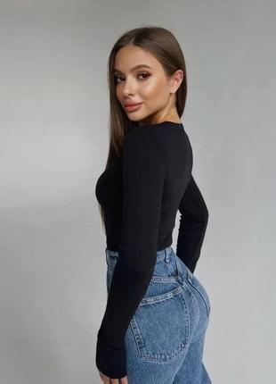 Лонгслив ❤️ черный базовый лонгслив ❤️мягкий лонгслив ❤️ женская тонкая кофта