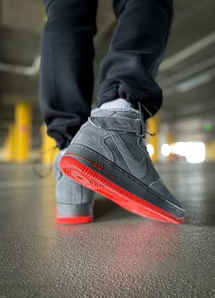 Nike air force high (мех) кроссовки 7