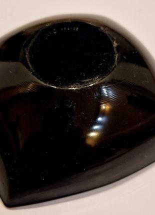 Тарелка салатник суповая черная квадратная luminarc quadrato 320 мл4 фото