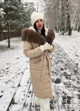 Пуховик с натуральным мехом
