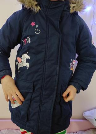 Куртка курточка нашивки єдинорог blue zoo зима
