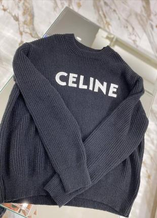 Чёрный свитер селин celine