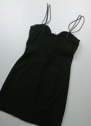 Модное мини платье темно-зеленое2 фото