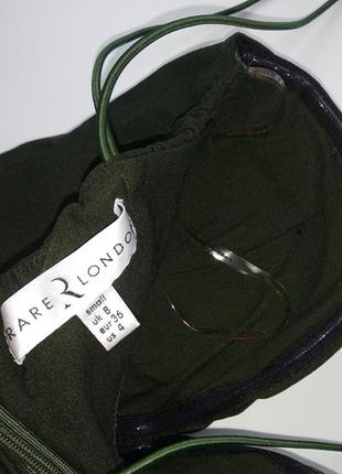 Модное мини платье темно-зеленое 6