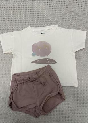 Дитячий літній костюм набір комплект футболка шорти - minene zara mango h&m