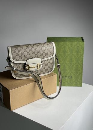 Світла шкіряна сумочка gucci7 фото