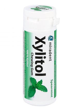 Miradent xylitol жувальна гумка spearmint