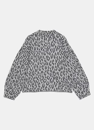 Леопардовий світшот джемпер кофта в ретро стилі zara6 фото
